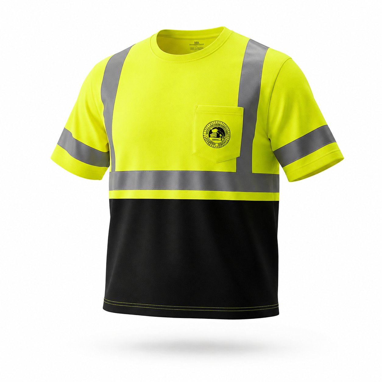 Rutland DPW hi-vis work shirt — front — custom work by Ravage Designs