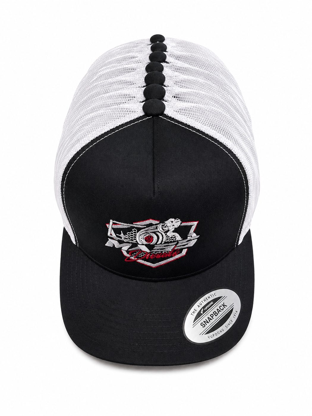 Mass Diesels embroidered trucker hat — custom work by Ravage Designs